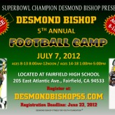 Desmond Bishop 5th Annual Youth Football Camp 2012